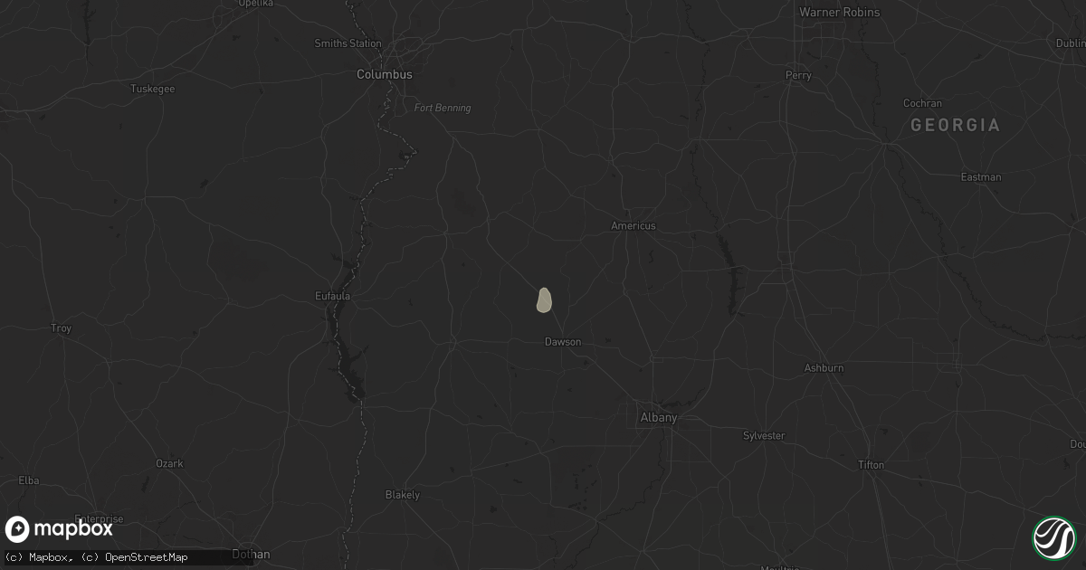 Hail map in Parrott, GA on August 1, 2025