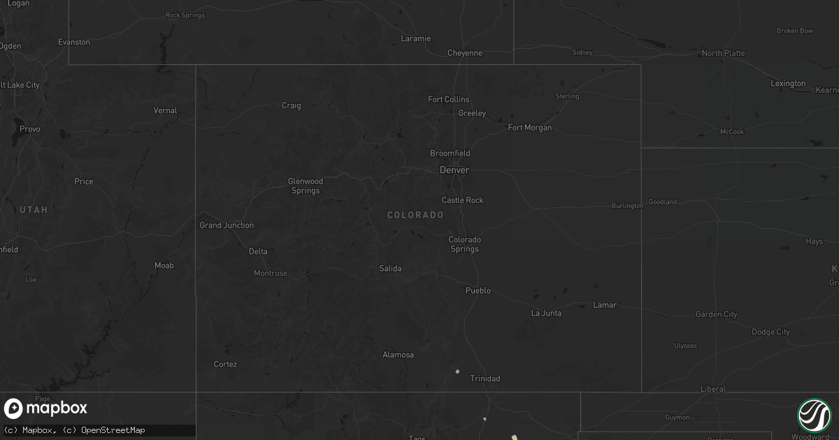 Hail map in Colorado on August 1, 2026