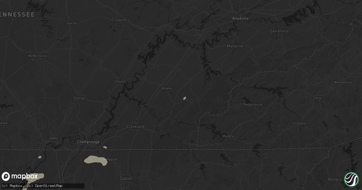 Hail map in Englewood, TN on August 1, 2026