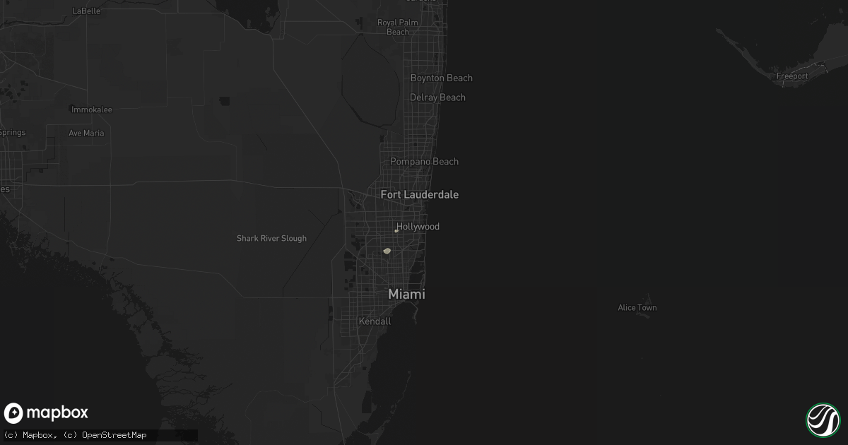 Hail map in Hollywood, FL on August 1, 2026