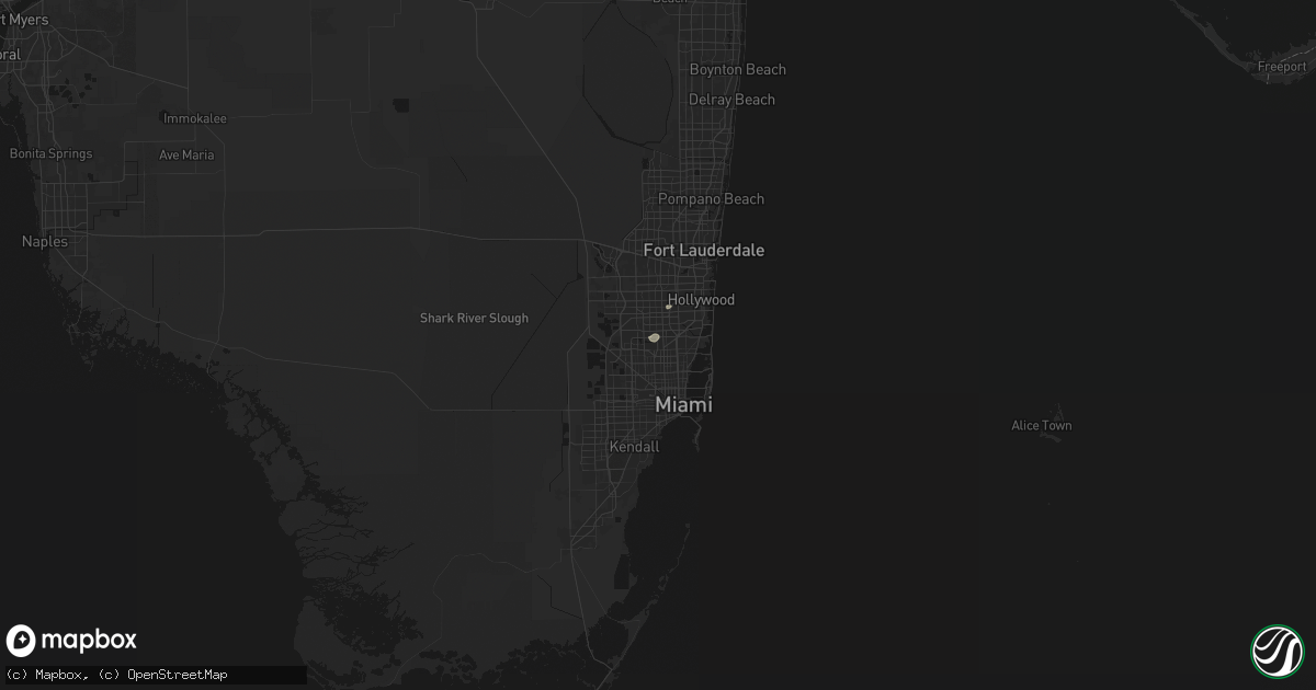 Hail map in Opa Locka, FL on August 1, 2026