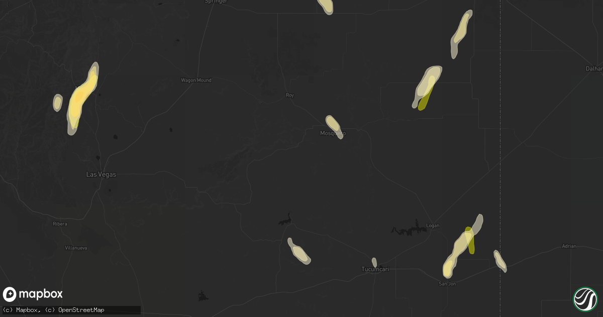 Hail map in Solano, NM on August 1, 2026