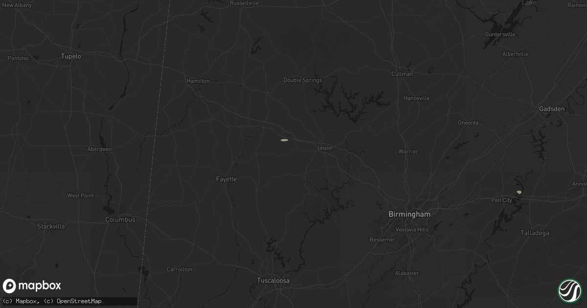 Hail map in Townley, AL on August 1, 2026