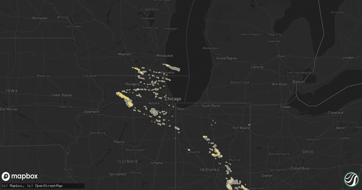 Hail map in Minnesota on August 2, 2011