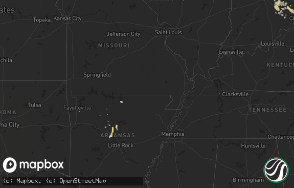 Hail map preview on 08-02-2011