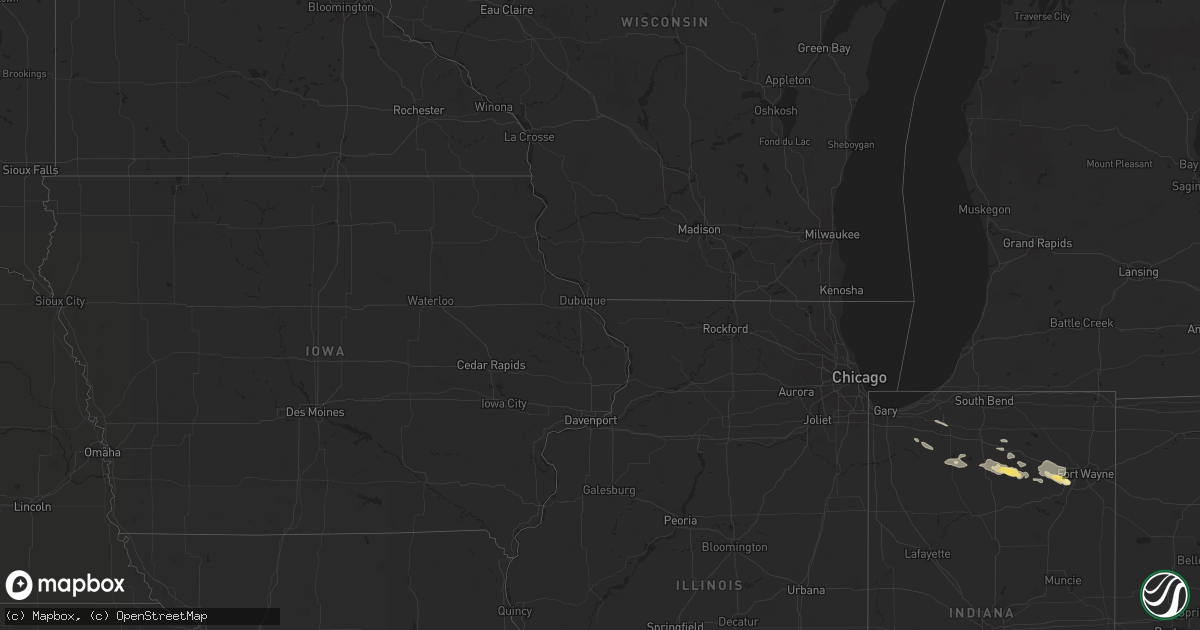 Hail map in South Dakota on August 2, 2013