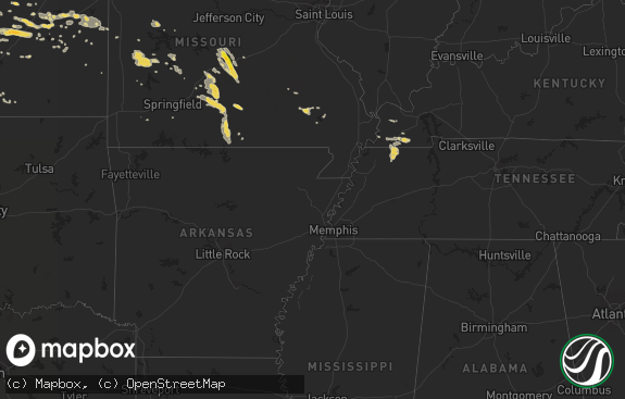 Hail map preview on 08-02-2013