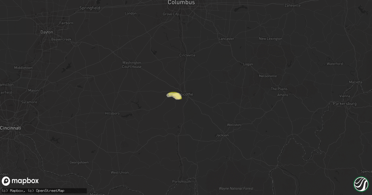 Hail map in Chillicothe, OH on August 2, 2014