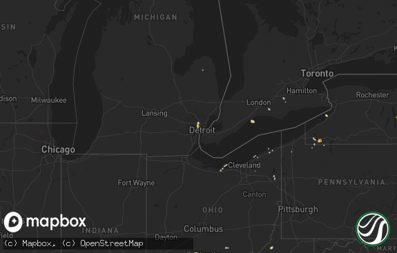 Hail map preview on 08-02-2014