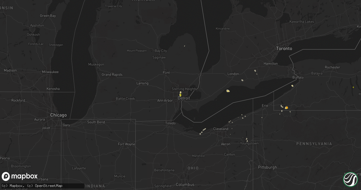 Hail map on August 2, 2014