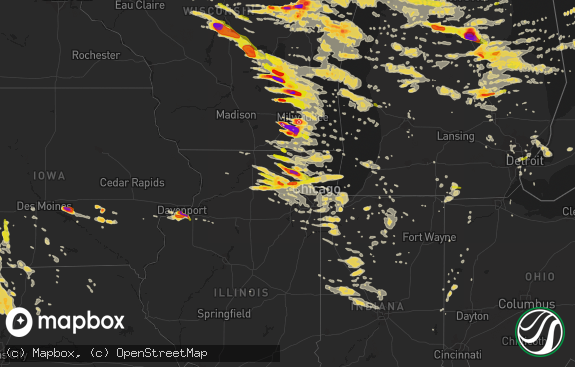 Hail map preview on 08-02-2015