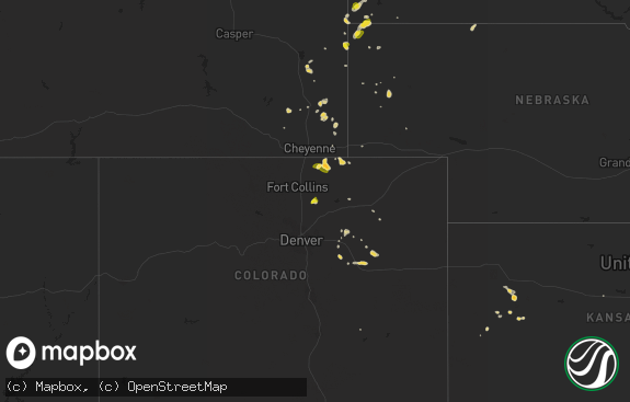 Hail map preview on 08-02-2016