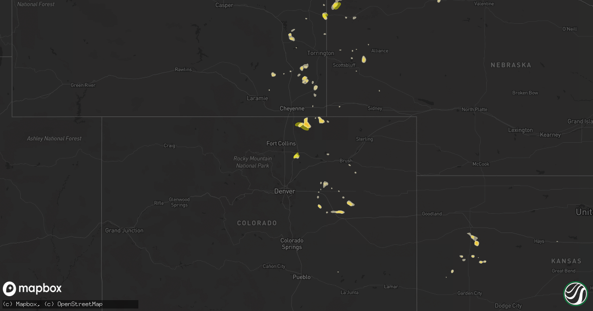 Hail map on August 2, 2016