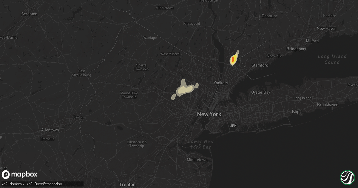 Hail map in Caldwell, NJ on August 2, 2017