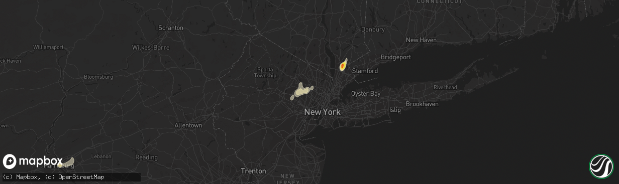 Hail map in Clifton, NJ on August 2, 2017