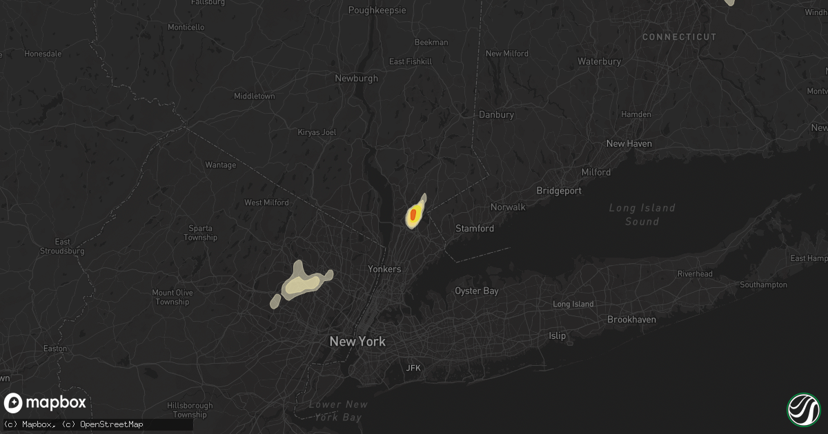 Hail map in Valhalla, NY on August 2, 2017