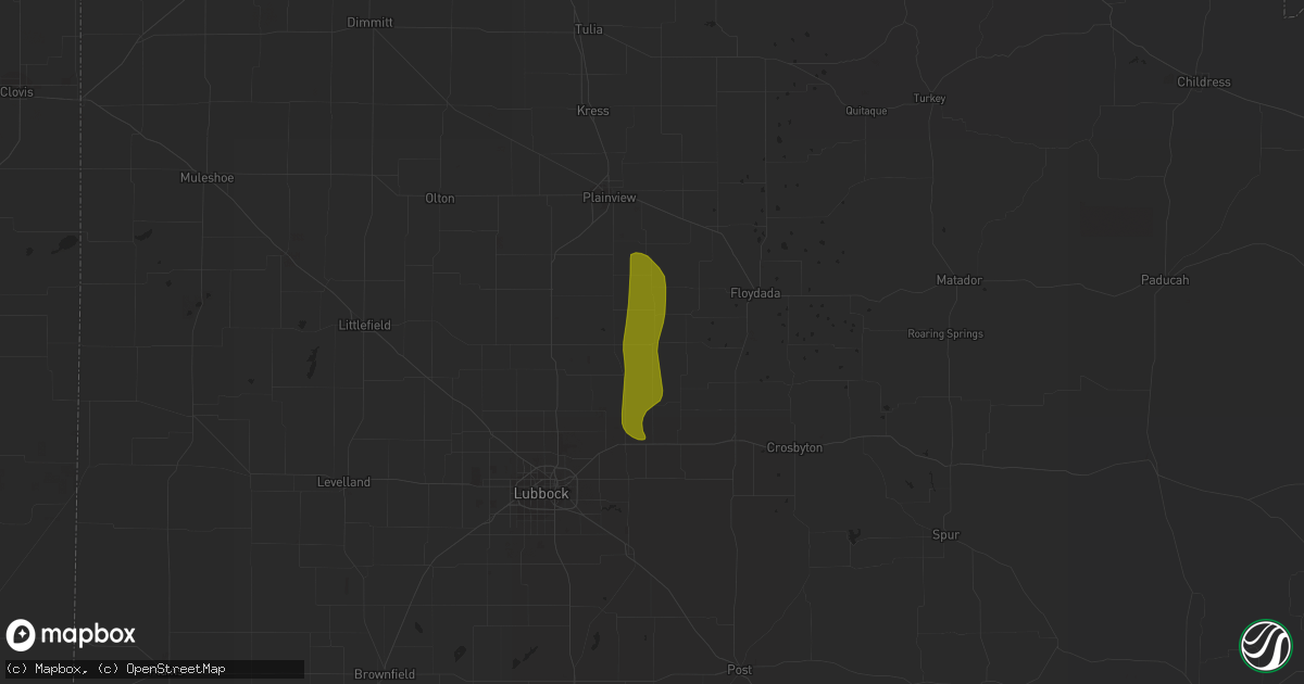 Hail map in Petersburg, TX on August 2, 2020