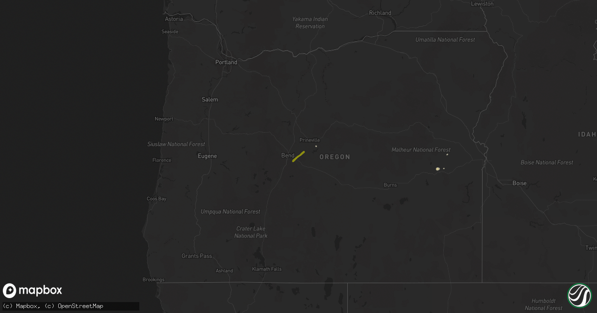 Hail map on August 2, 2021