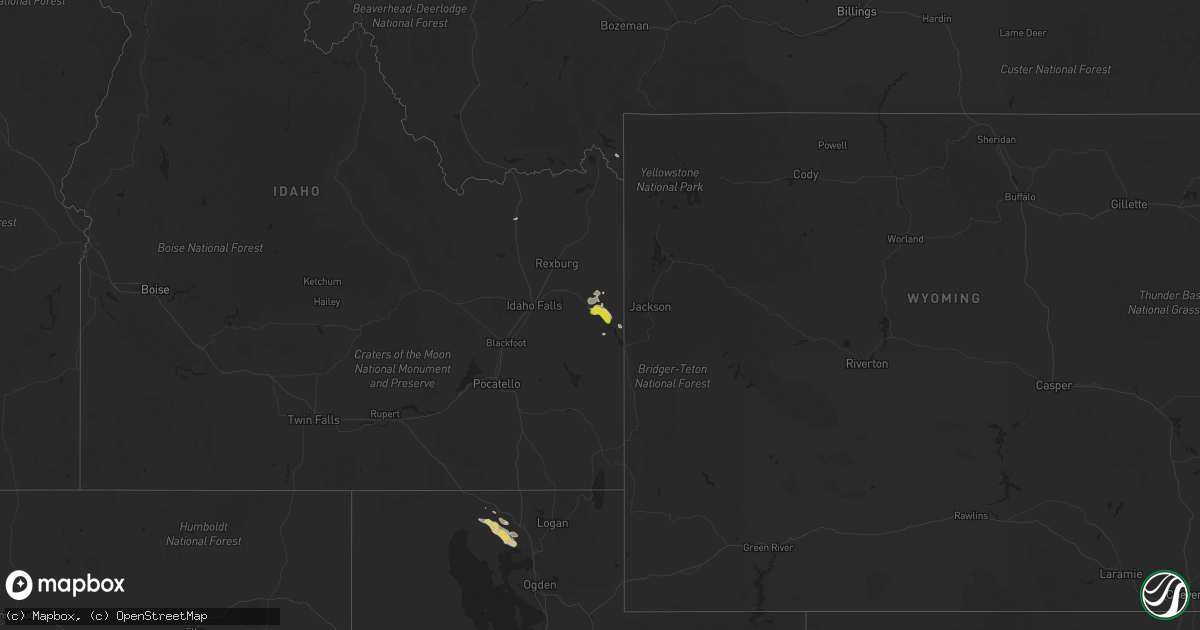 Hail map on August 2, 2022