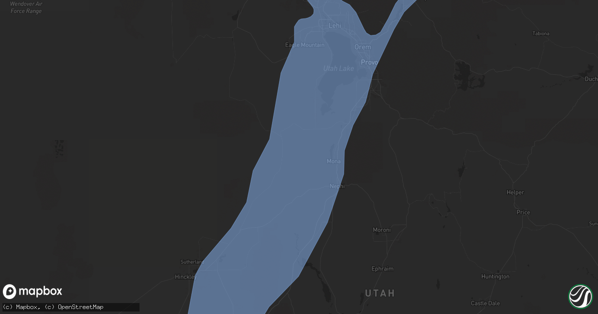Hail map in American Fork, UT on August 2, 2023