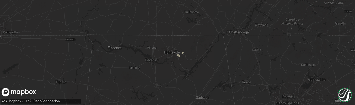 Hail map in Brownsboro, AL on August 2, 2024