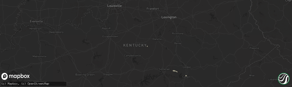 Hail map in Gravel Switch, KY on August 2, 2024