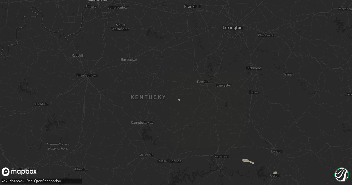 Hail map in Gravel Switch, KY on August 2, 2024