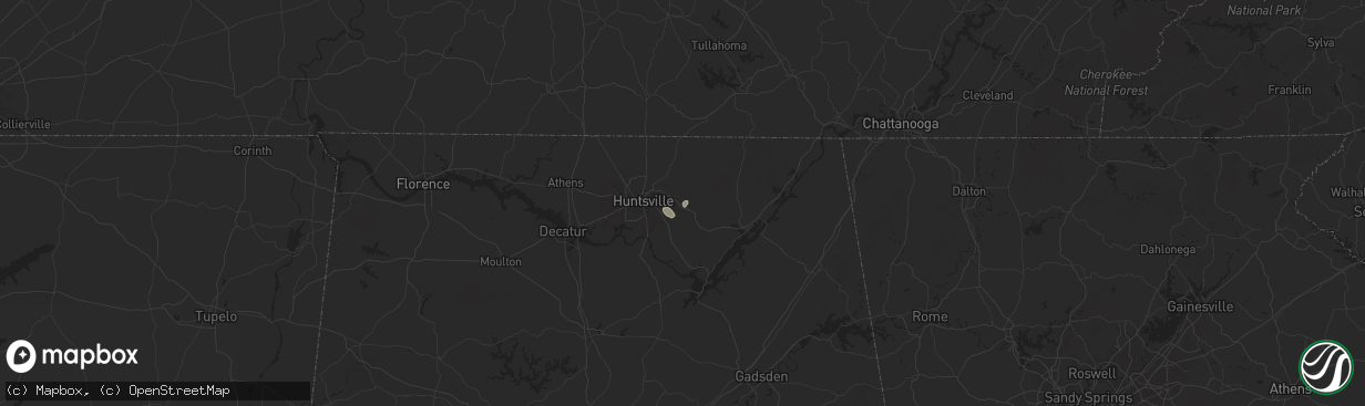 Hail map in Gurley, AL on August 2, 2024