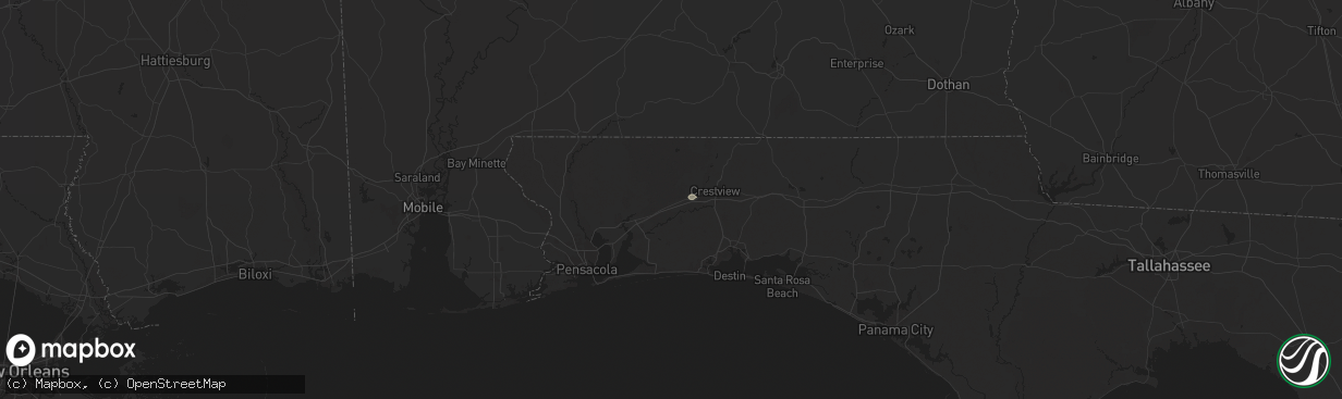 Hail map in Holt, FL on August 2, 2024