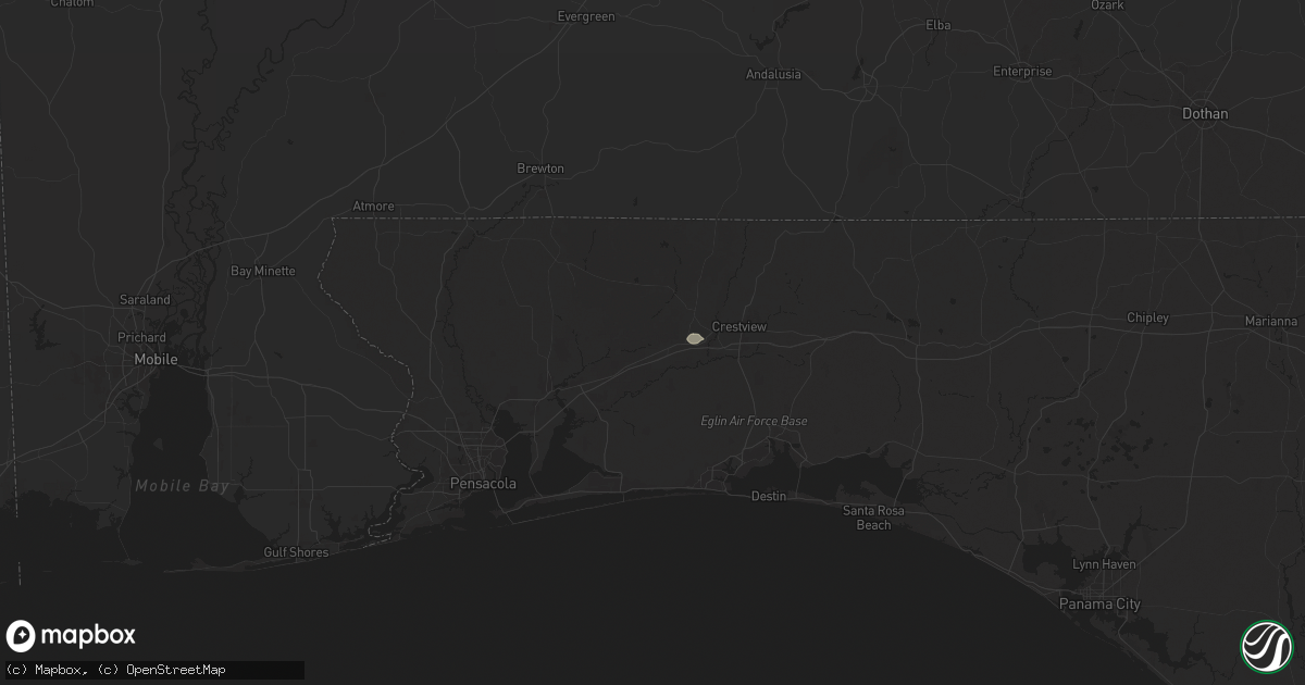 Hail map in Holt, FL on August 2, 2024
