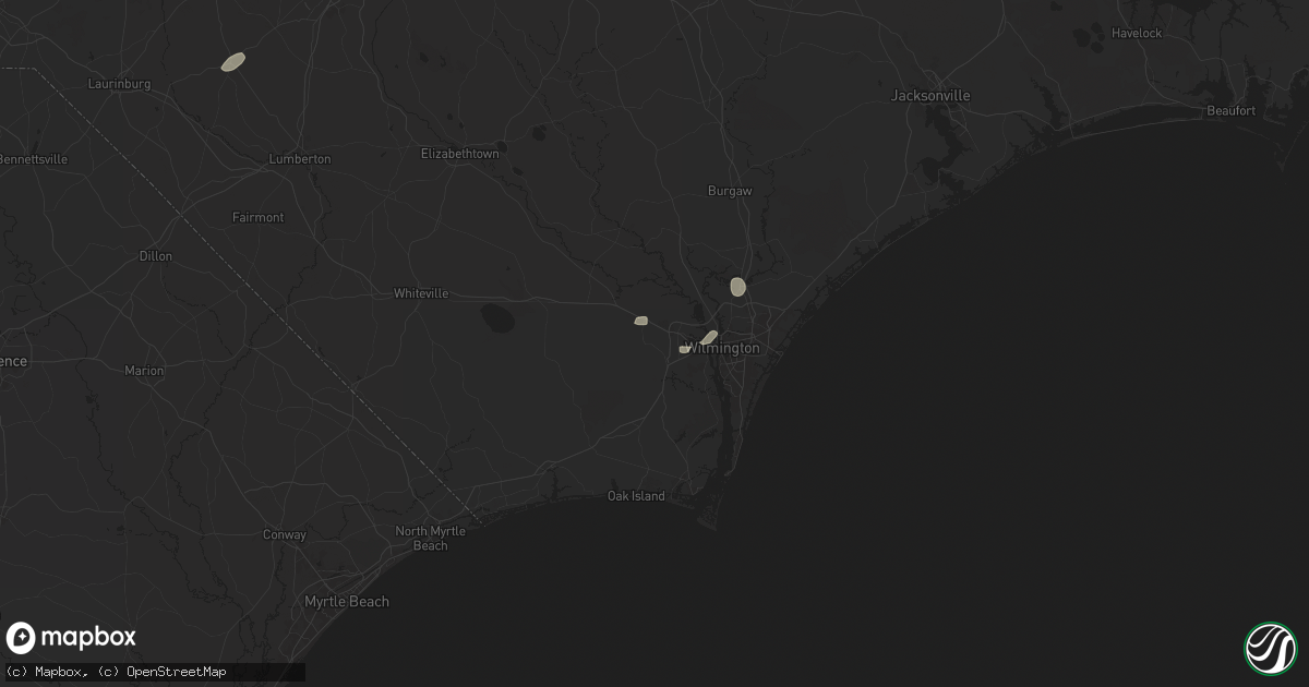 Hail map in Leland, NC on August 2, 2024