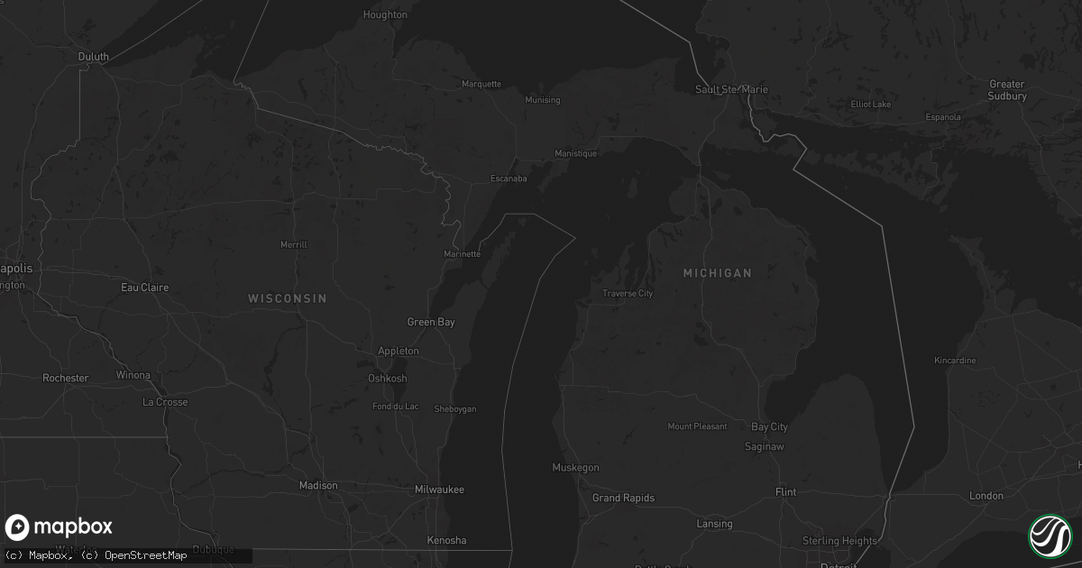 Hail map in Michigan on August 2, 2024
