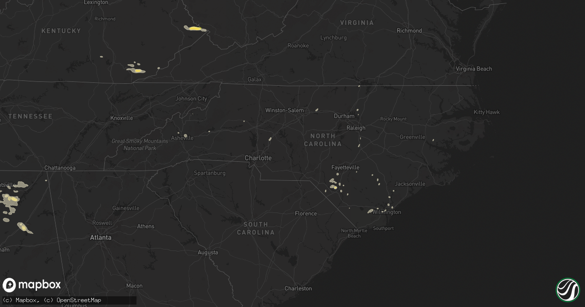 Hail map in North Carolina on August 2, 2024