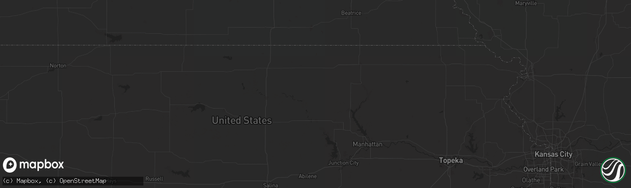 Hail map in Palmer, KS on August 2, 2024