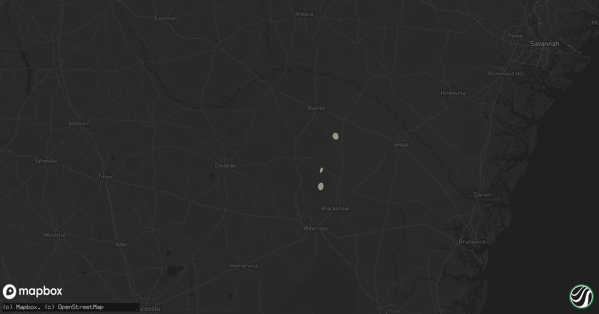Hail map in Alma, GA on August 2, 2025
