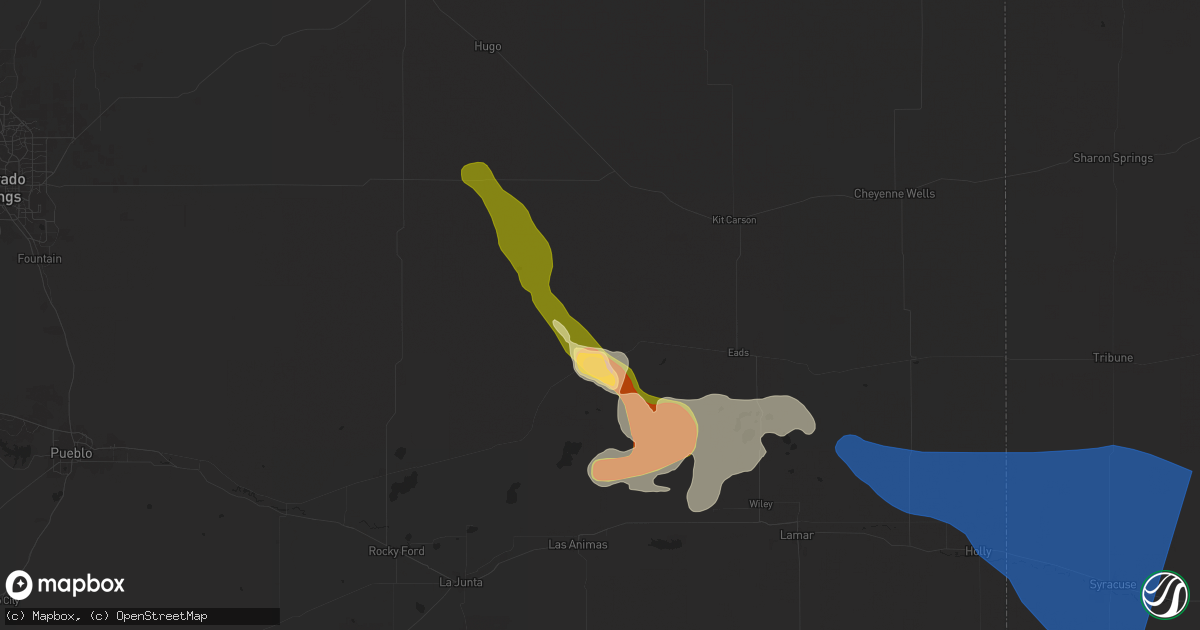 Hail map in Haswell, CO on August 2, 2025