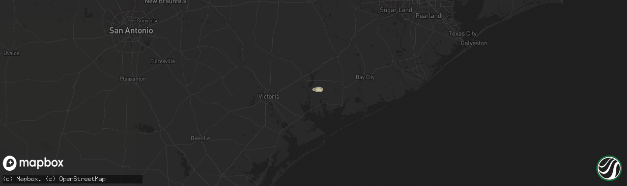 Hail map in Lolita, TX on August 2, 2025
