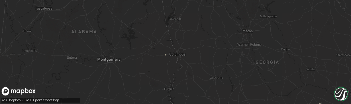 Hail map in Phenix City, AL on August 2, 2025