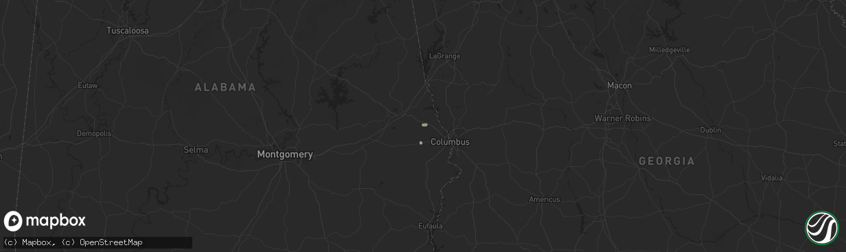Hail map in Salem, AL on August 2, 2025