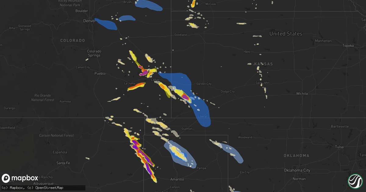 Hail map on August 2, 2025