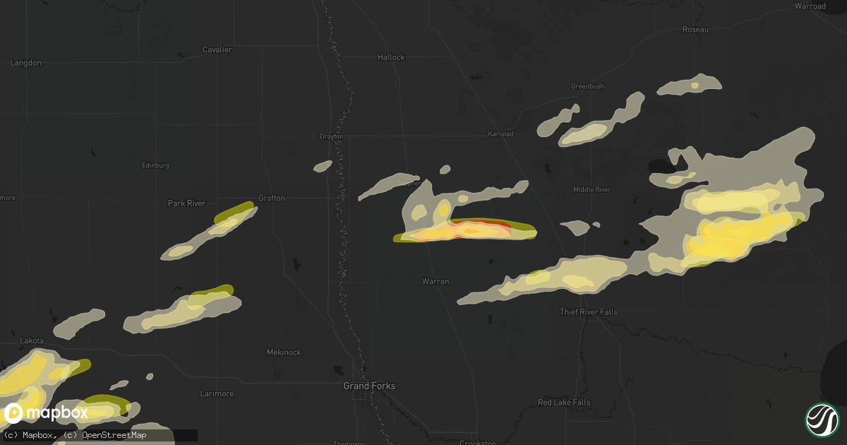 Hail map in Argyle, MN on August 2, 2026