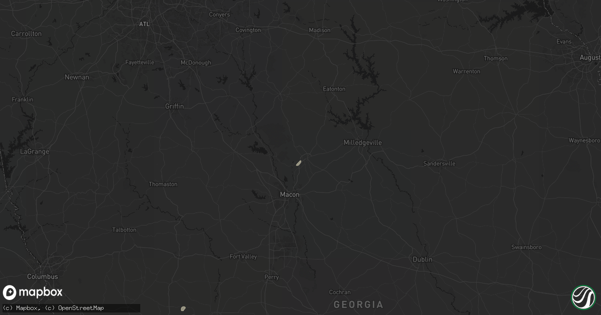 Hail map in Gray, GA on August 2, 2026