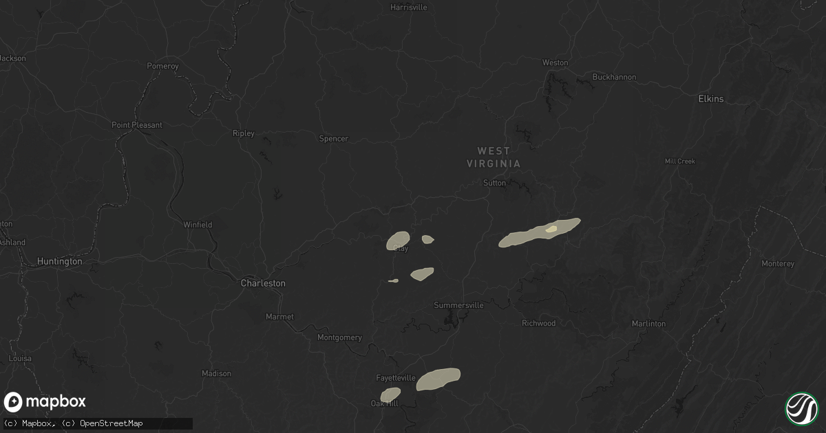 Hail map in Ivydale, WV on August 2, 2026