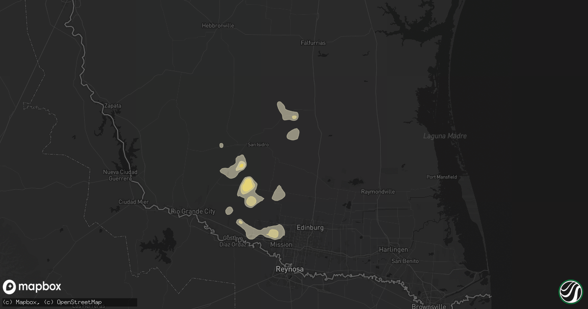 Hail map in Linn, TX on August 2, 2026