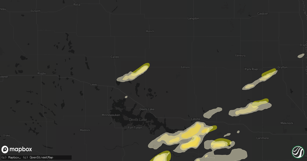 Hail map in Webster, ND on August 2, 2026