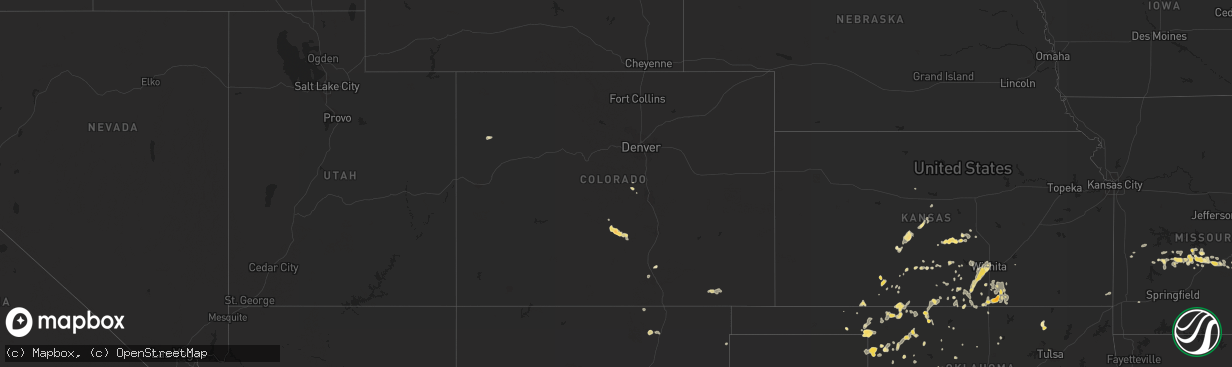 Hail map in Colorado on August 3, 2011