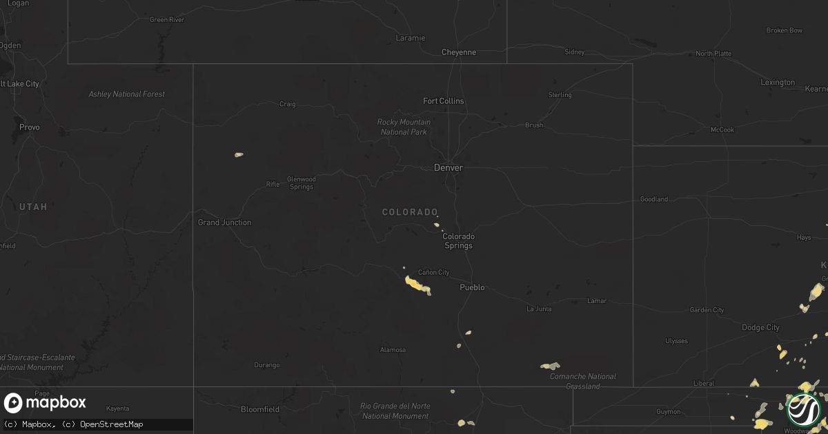 Hail map in Colorado on August 3, 2011
