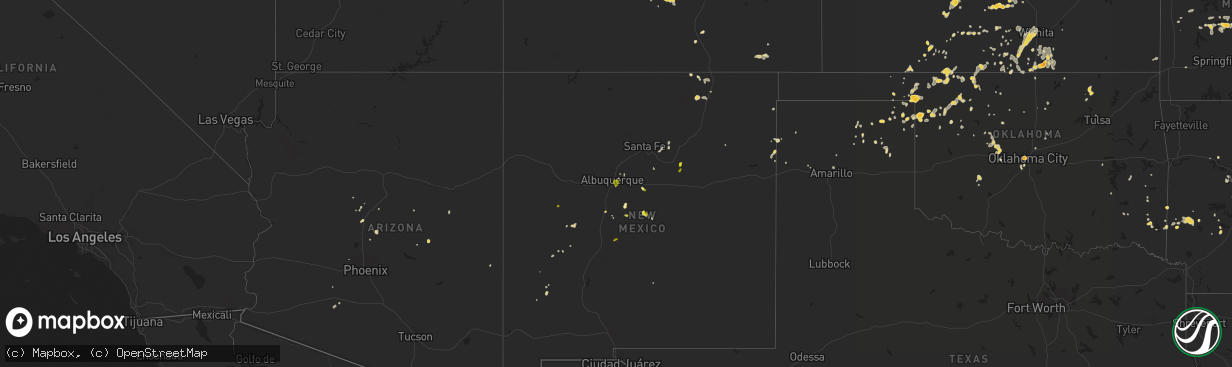 Hail map on August 3, 2011