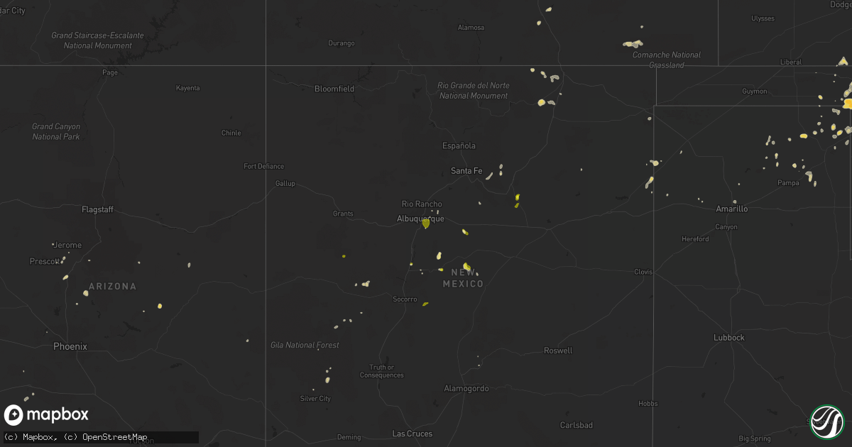 Hail map on August 3, 2011
