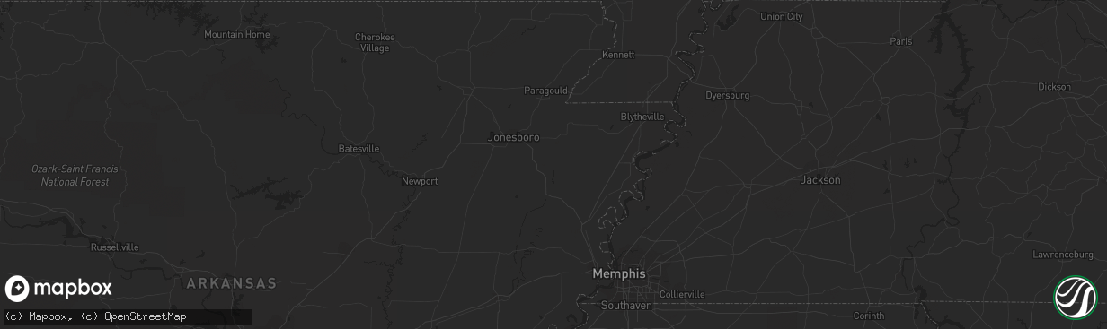 Hail map in Fayetteville, GA on August 3, 2012